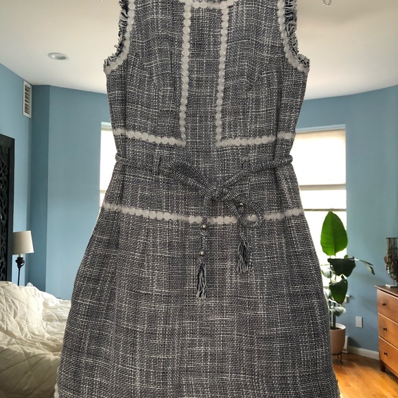 Cute tweed Laundry dress with pockets - Picture 3 of 4